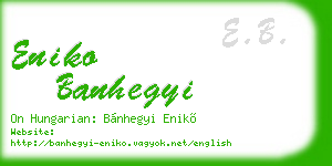 eniko banhegyi business card