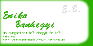 eniko banhegyi business card